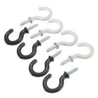 MTSPACE 10pcs Conjunto De Gancho Para Colgar Plantas Y Joyería 30mm Acabado Templado Soporte De Taza De Plástico Gancho De Hierro Para Luces Cortinas - details 8
