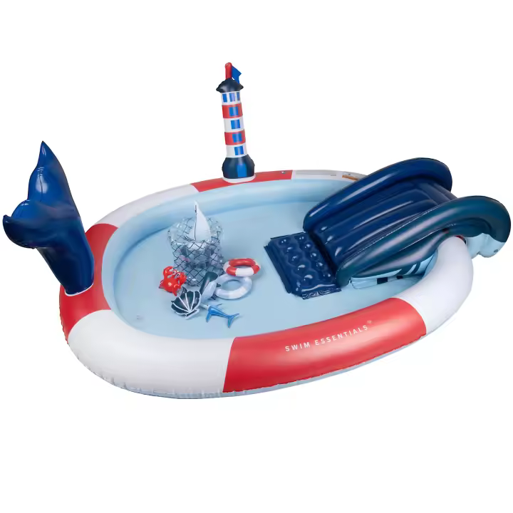 Piscina Centro de Juegos Marine Piscina Infantil Piscina Hinchable para el Verano Piscina Con Tobogan y Actividades Regalo para Niños y Niñas - 1