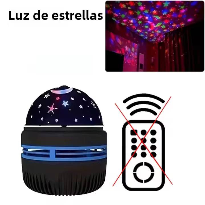Proyector De Luz Nocturna LED Con Patrón De Agua Y Estrellas Aurora Para Decoración De Habitaciones Lámpara De Noche Con Proyección De Luna Y Estrellas Mini Proyector De Estrellas Para Ambiente - 1