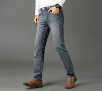 High Quality Jeans Para Hombre Negocios Casual Stretch Denim Azul Clásico Trousers Trabajo Moda Cierre De Cremallera Midweight Slim - details 10