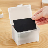 2Pcs/Set Cajas Rectangulares Transparentes De Plástico Para Almacenamiento Organizador De Joyas Y Tarjetas Caja De Contenedor Para Coleccionar Artículos Pequeños - details 4
