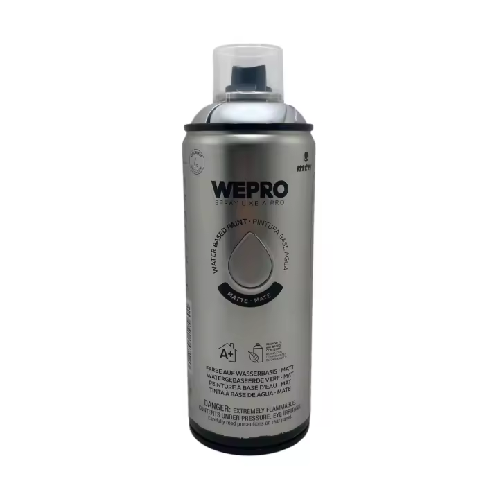MTN WEPRO PLATA MATE 400ml - base agua, alta opacidad, muy duradero, bajo olor, gran adherencia, secado rápido, multisuperficie, para interior y exterior - 1