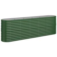vidaXL Jardinera arriate acero recubrimiento polvo 224x40x68 cm Color Verde,  Gris,  Marrón y mas - details 3