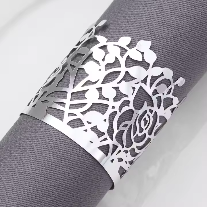 50 piezas de anillos de servilletas de Papel desechables, anillos de servilletas para decoración de Mesa, Navidad, Boda, Fiesta - 1