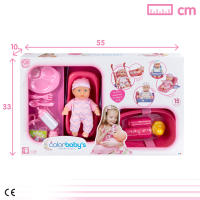 Set muñeca bebé de 20 cm c/ropita y accesorios Colorbaby's - details 6