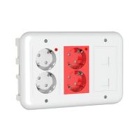 Banner - Kit puesto trabajo empotrar 4 schukos y 2 RJ45