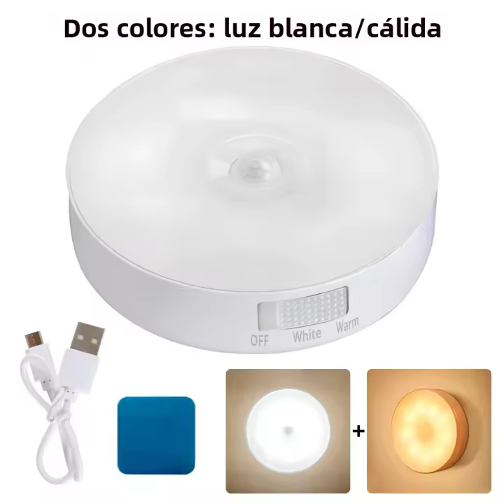 Lámpara Nocturna Inalámbrica Con Sensor De Movimiento 8LED Para Dormitorio Decoración De Pared Escalera Armario Armario Lateral - 1