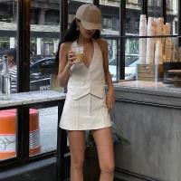 Conjunto De Moda Casual Para Mujer Candyhot Con Top Sin Mangas Y Vestido Bodycon Retro De Cintura Alta Estilo Callejero - details 4