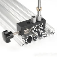 Localizador De Perforación Universal Para Perfiles De Aluminio Con Abrazadera Y Taladro De Contorno M6 Herramienta De Carpintería DIY - details 0