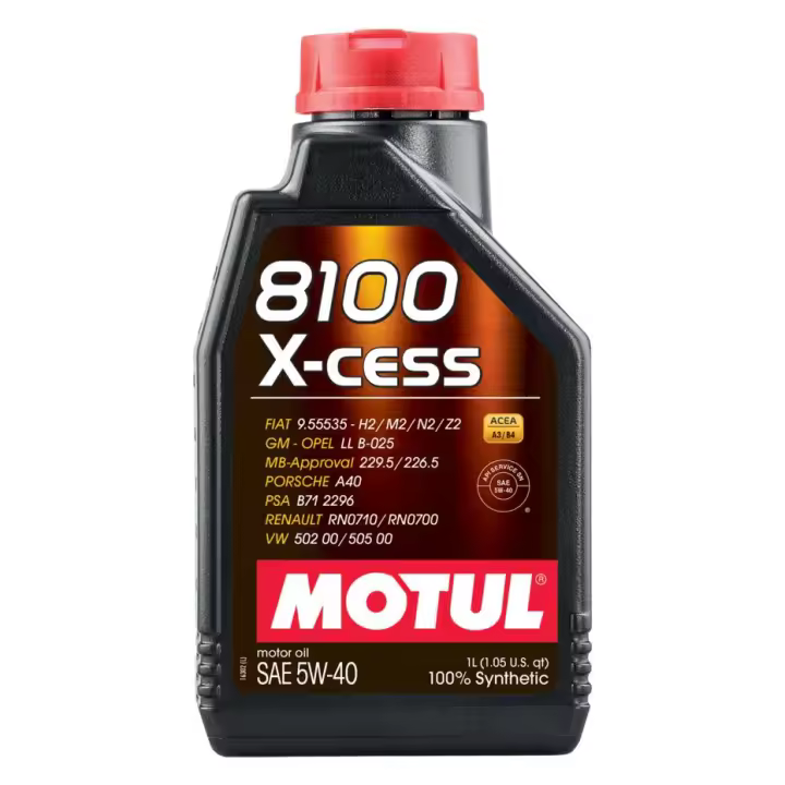 MOTUL 8100 X-CESS 5W40 Lubricante para motor 100% sintético. - 1