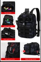 Mochila De Pesca Para Hombres Bolsa De Camping Y Viaje Al Aire Libre Con Sistema Molle Táctico Para Deportes Almacenamiento De Cañas Y Cajas De Señuelos - details 7