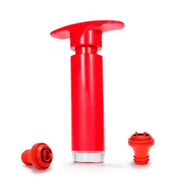 Crc Bomba de Vacío para Vino con 2 Tapones de Vacío I VACUS - Extrae el Aire y Conserva las Cualidades del Vino - 1