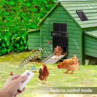 Puerta Automática Para Pajareras Solar Con Pantalla LCD Sensor De Luz Timer Control Remoto Anti Pinza Impermeable Para Pollos - details 4