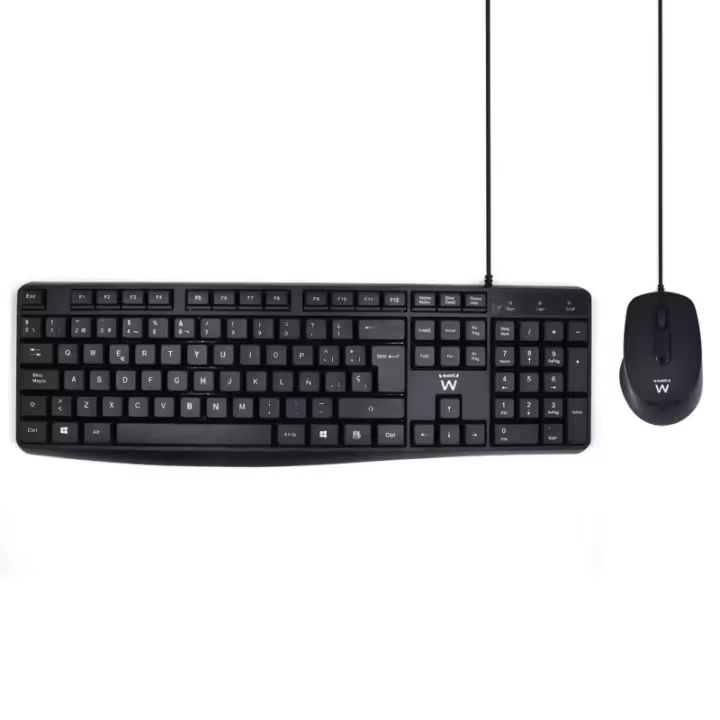 Ewent - EW3006 teclado Ratón incluido Oficina USB QWERTY Español Negro EW3006 - 1