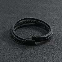 Pulsera De Cuero Para Hombre Estilo Moderno Con Hebilla Magnética Desmontable Y Diseño De Enredado Accesorios Deportivos Para Ciclismo - details 4