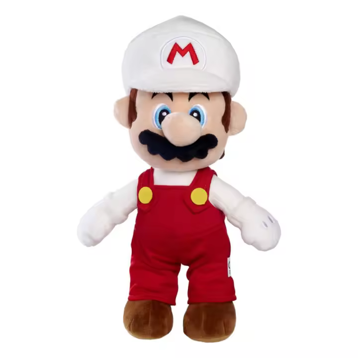 Simba- Peluche de Mario de Fuego de 30cm- Super Mario, Material Suave y Agradable, Licencia Oficial Nintendo, Auténtico, Apto para Todas Las Edades (109231535) - 1