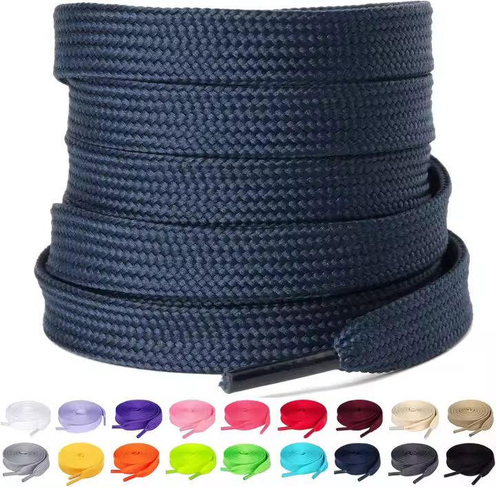 2 Pares de Cordones Planos, Cordones duraderos de Repuesto de 10 mm de Calidad para Zapatos de Deporte, Zapatos de Ciudad - 1