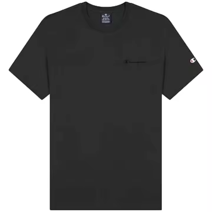 Camiseta de Manga Corta Champion Chest para hombre en color negro - 1
