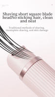 Afeitadora Eléctrica Para Mujer Epilador Corporal Trimmer De Bikini Cuchilla Para Piernas Cara Y Barba 2 En 1 Eliminador De Vello - details 7