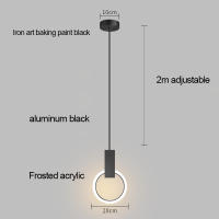 Lámpara Colgante Moderna Y Minimalista Nórdica Pequeña Para Mesa De Noche Restaurante Barra Y Estudio Fuente De Luz AC 90-260V Placa De Aluminio - details 19