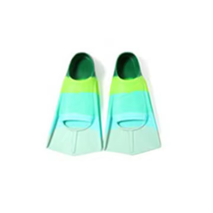 Aletas de silicona para hombres y mujeres, estilo libre, braza, aletas cortas de silicona para adultos y niños, aletas de entrenamiento de buceo ligero y natación. - 1
