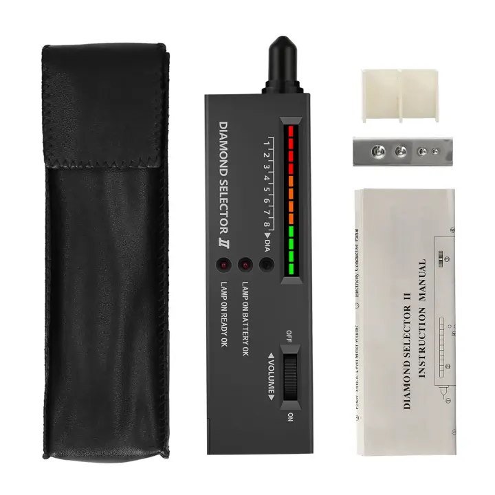 Bolígrafo De Indicador LED Para Pruebas De Diamantes Selectores De Joyas Con Almacenamiento En Bolsa Herramienta De Detector De Precisión Alta - 1