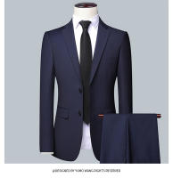 Traje De Dos Piezas Para Hombre Corte Ajustado 2024 Alta Calidad Traje Formal Profesional De Negocios Con Chaqueta Y Pantalones Botón Doble - details 6