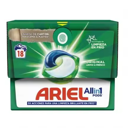 Ariel All-in-1 Pods Detergente Cápsulas  18 Lavados, Con Lavado A 20 °C Y Perfume Duradero - 1