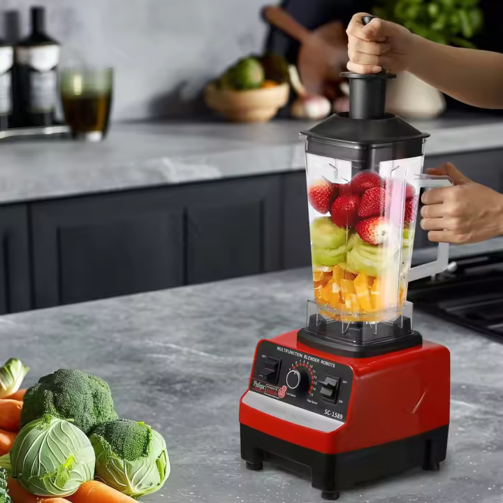 Batidora de Vaso- Licuadora duradera 2 en 1 de 2000W, licuadora estacionaria para procesador de alimentos, batido de helado para exprimidor de cocina - details 9