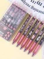 6Pcs Bolígrafo Gel Erasable Retráctil 0.5mm Tinta Azul Recargable Duradero Para Escritura Bolígrafo De Mariposa Cute - details 4