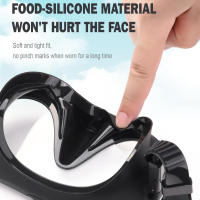 Máscara De Snorkel Antigolpes Con Visera Ajustable Para Natación Y Diving Lentes De Vidrio Templado Y Perno De Silicona Amplio Campo De Visión Cubre Nariz - details 2