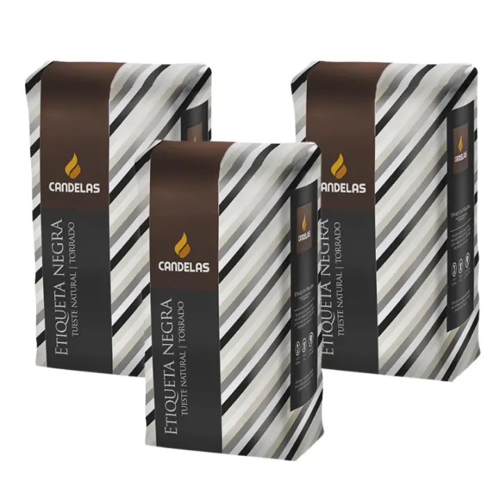 Café Candelas Etiqueta Negra Grano Natural 3 Bolsas 500g (1,5kg) - 1