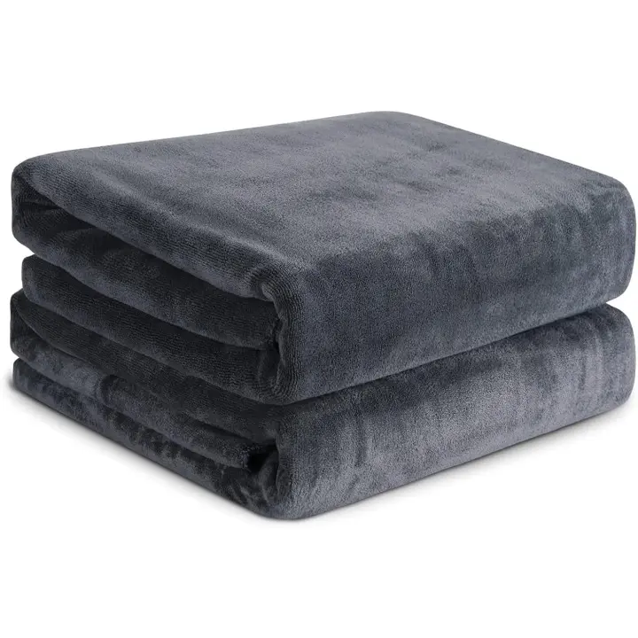 2 toallas de baño, toallas de baño RenFox de 80 x 180 cm, toallas grandes muy absorbentes para sauna, ducha, baño, hotel, viajes (gris) - 1