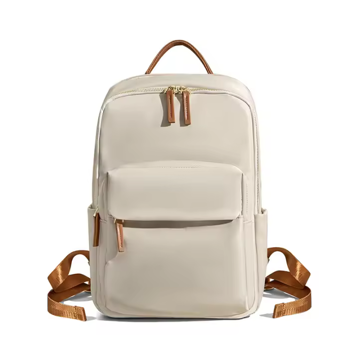 Bolsos,1PC Mochila de Nailon para Mujeres, Mochila de viaje casual para Commuters with varios bolsos, Ajuste para portátil de 15,6 pulgadas, Exterior de Nailon duradero, Corretas de hombro, Bolsos traseros - 1