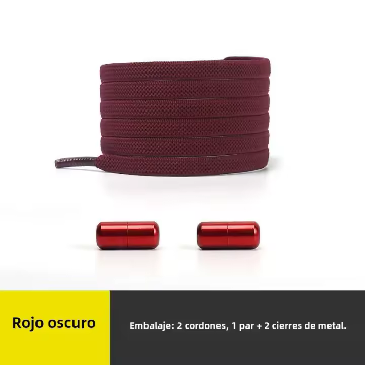 1Par De Cordones Elásticos Multicolor Para Niños Adultos Y Ancianos Sin Atar Correas Rápidas Deportivas Para Zapatillas - 1