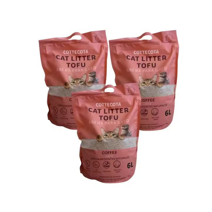 Pack 3 Cat Litter Tofu – Arena para Gato Marca Cottecota - 1