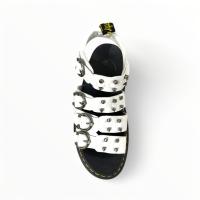 Sandalias Plataforma Negro y Blanco con Tiras y Pulsera Tobillera,Planta del pie Acolchada, Anillas Metálicas, Ajuste con Hebilla, Cómodas y Ligeras para Mujer - Tendencia desenfadado 2025 Dana - details 3