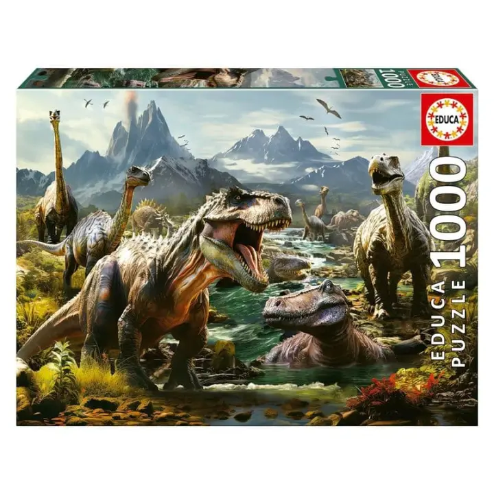 Puzzle 1000 piezas para adultos Dinosaurios Feroces Educa 19924 - 1
