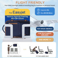 Mochila Ryanair Unisex Impermeable Para Viajes Con Portátil Para Hombre Y Mujer Bolsa De Equipaje De Cabina Con Manija Suave Sistema De Almacenamiento Air Cushion Belt - details 1