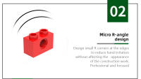 Wange 125Pcs Accesorios De Bloques De Construcción 3700 1x2 Con Agujero Para DIY Compatible Con Bloques De Cuentas Regalo Para Niños - details 3