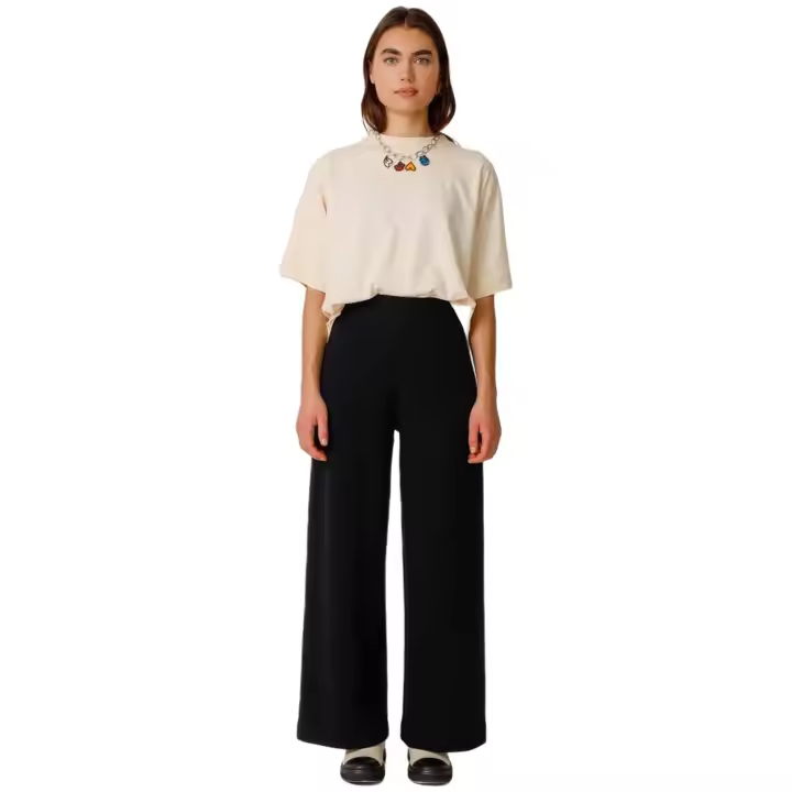 Pantalon Largo SKFK Asua-Gots para mujer en color negro - 1