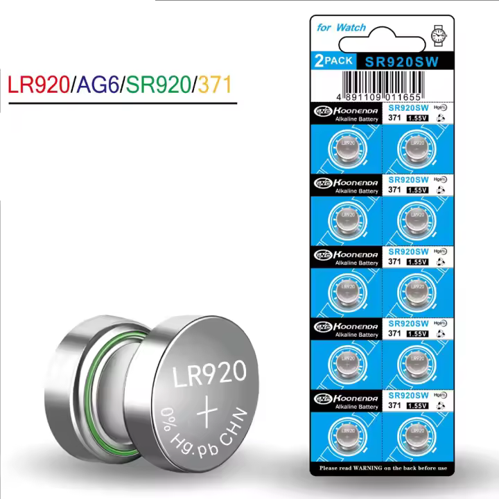 10x Pilas BOTON AG6 LR920 371 SR920 1.55V - 1