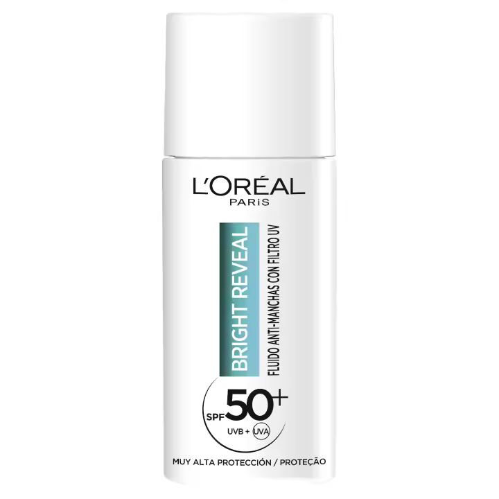 L'Oréal Paris Bright Reveal Fluido Hidratante Anti-manchas con Filtro UV SPF50+ y Niacinamida - 1