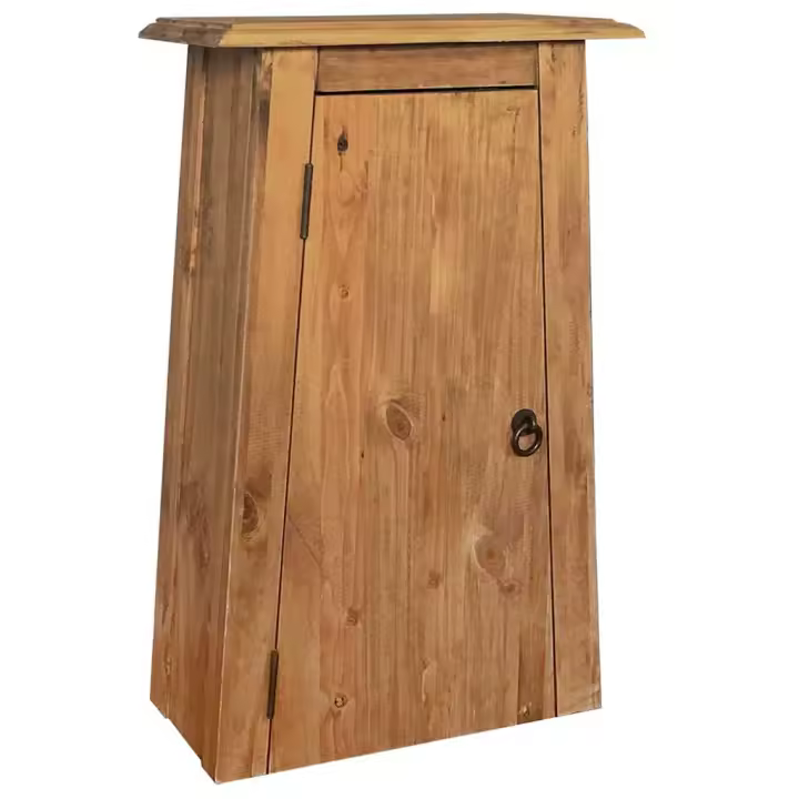 vidaXL Mueble de pared para baño madera maciza de pino 42x23x70 cm - 1
