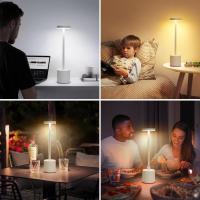 Lámpara De Mesa Recargable Con Sensor De Toque LED Luz Nocturna Sin Cable Para Lectura En Restaurante Hotel Bar Decoración De Dormitorio - details 6