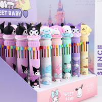 Sanrio Pluma De Punto De Sombra 0.7mm 10 Colores Kuromi Hello Kitty Cinnamoroll Estuche De 18/36 Piezas Material Plástico Para Estudiantes Y Escuela - details 1