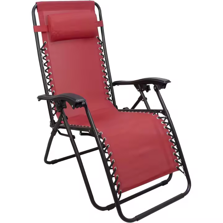 Silla plegable gravedad cero tumbona ajustable sillón reclinable con reposacabeza gravedad, medida 190x58x30, peso 6kilos  cero para playa, jardín, terraza, patio - 1