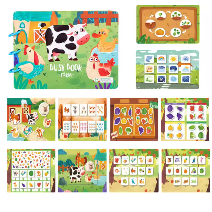 Libro Ocupado Para Bebés My First Busy Books Montessori Juego Educativo En Tablero Quieto Con Puzzle De Alfabeto Para Niños Y Niñas Regalo - 1
