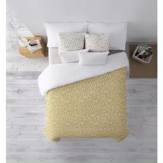 FUNDA NÓRDICA 100% ALGODÓN MODELO PROVENZA MOSTAZA PARA CAMA DE 105 (180X220 CM) - 1