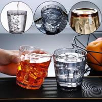 5pcs water cup household PC cup restaurant beverage juice cup, brown, gray, green, transparent, pink - details 4